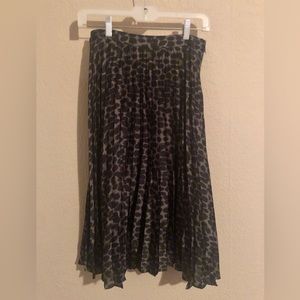 Banana Republic Olive Pleated Skirt